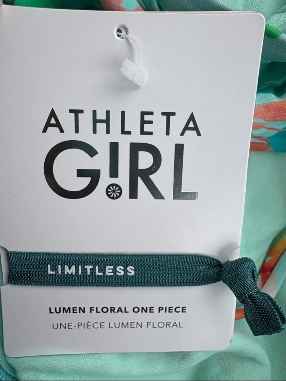 NWT Athleta Girl Lumen Floral One Piece size M/8-10
